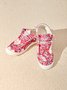 (small-size) Painting Canvas Women's Flat Slip On Shoes for Valentine's Day
