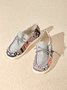 Ethnic print lace-up women's Moccasins in multiple sizes
