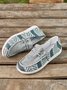 Ethnic pattern printed women's Moccasin shoes comfortable lightweight flat single shoes