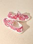 (small-size) Painting Canvas Women's Flat Slip On Shoes for Valentine's Day