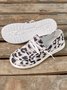 (small-size) Leopard print Lightweight lace-up women's Moccasins with multiple sizes
