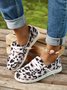 (small-size) Leopard print Lightweight lace-up women's Moccasins with multiple sizes