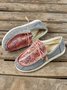 (small-size) Men's Ethnic Print Casual Flat Slip On  Shoes