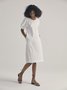 Cotton Puff Sleeve Relaxed Dress
