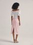 Linen Blend Midi Skirt