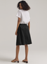 Camille 100% Linen Button Skirt