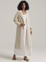 Olivia Linen-blend Casual Trench Coat