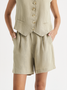Topaz 100%Linen Plain Shorts