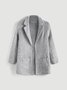 Lapel Cotton Blends Casual Overcoat
