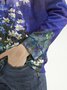 Vacation Floral Autumn Polyester Crew Neck Mid-weight Daily Loose Popular Styles Sweatshirts for Women