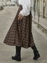 Plaid Printed Vintage Casual A-Line Skirt