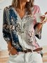 Floral Summer Casual Lightweight No Elasticity Daily Polyester fibre Loose Regular Tops for Women