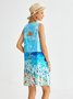 Cotton-Blend Resort U-Neck Weaving Dress