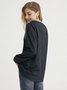 Women Simple Letter Spring Cotton Crew Neck Lightweight Micro-Elasticity Daily Long sleeve Sweatshirts