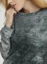 Casual Ethnic Winter Polyester Crew Neck Mid-weight Micro-Elasticity Daily Loose Sweatshirts for Women