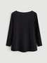 Animal Round Neck Long Sleeve Casual T-shirts