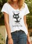 Animal cat Casual Short Sleeve T-Shirt