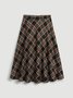 Vintage Grid A Line Daily Skirt