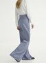 Elegant Button fly Solid Long Pants