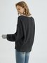 Decorative Buttons Acrylic Solid Casual Sweater