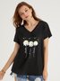 Casual Loose V Neck T-Shirt