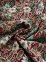 Fuchsia V Neck Paneled Boho Geometric Weaving Dress