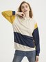 Geometric Casual Autumn Crew Neck Micro-Elasticity Daily Long sleeve Cotton-Blend Regular Sweatshirts for Women