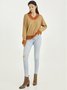 Casual Long Sleeve V Neck Sweater