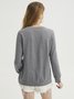Women Casual Letter Spring Polyester Micro-Elasticity Long sleeve Loose Crew Neck Regular Sweatshirts
