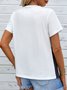 Color Block Summer Casual Pullover Short sleeve Crew Neck Regular H-Line Medium Elasticity T-shirt for Women