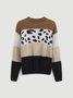 Casual Color Block Sweater