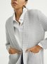 Womens Long Sleeve Open Front Cardigans Chunky Knit Draped Sweaters Outwear with Pockets
