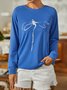 Long Sleeve Dragonfly Printed Sweatshirts