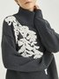 Elegant Loosen Jacquard Sweater