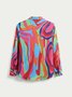 Long sleeve Abstract Regular Fit Urban Blouse