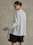 Work Fall Long Sleeve Stand Collar A-Line  Elegant Tops