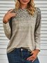 Plus size Printed Long Sleeve Casual T-Shirt
