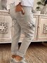 Shimmer Casual Pockets Women Stretchy Pants