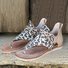 Leopard Snake and Zebra Print Thong Sandals
