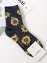 Sunflower Breathable Casual Socks