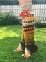 Colorful woolen flower Socks