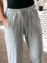 Jersey Melange Basic Casual Homewear Sports Sports Pants