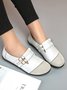 Retro Casual Simple Velcro Flat Shoes