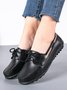 Retro Casual Simple Lace-up Flat Shoes