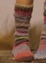 Ethnic Striped Crochet Thermal Socks