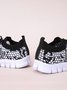 Snake Print Lace-Up Flyknit Sneakers