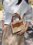 Portable Weave Small Square Bag Shoulder Crossbody Bag Beach Bag
