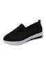 Breathable Hollow Mesh Flyknit Platform Sneakers Overfoot Slip-ons