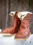 Vintage Soft Leather Thermal Lace-Up Boots