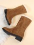 Plus Size Winter Casual Slip On Warm Lined Snow Boots